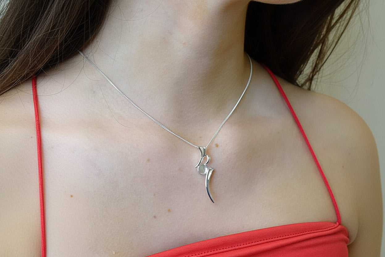 Silver Pendant Mount For 6mm Stone