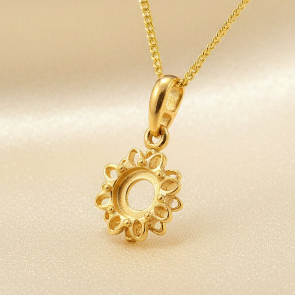 Delicate Solid Gold Pendant To Fit 6mm