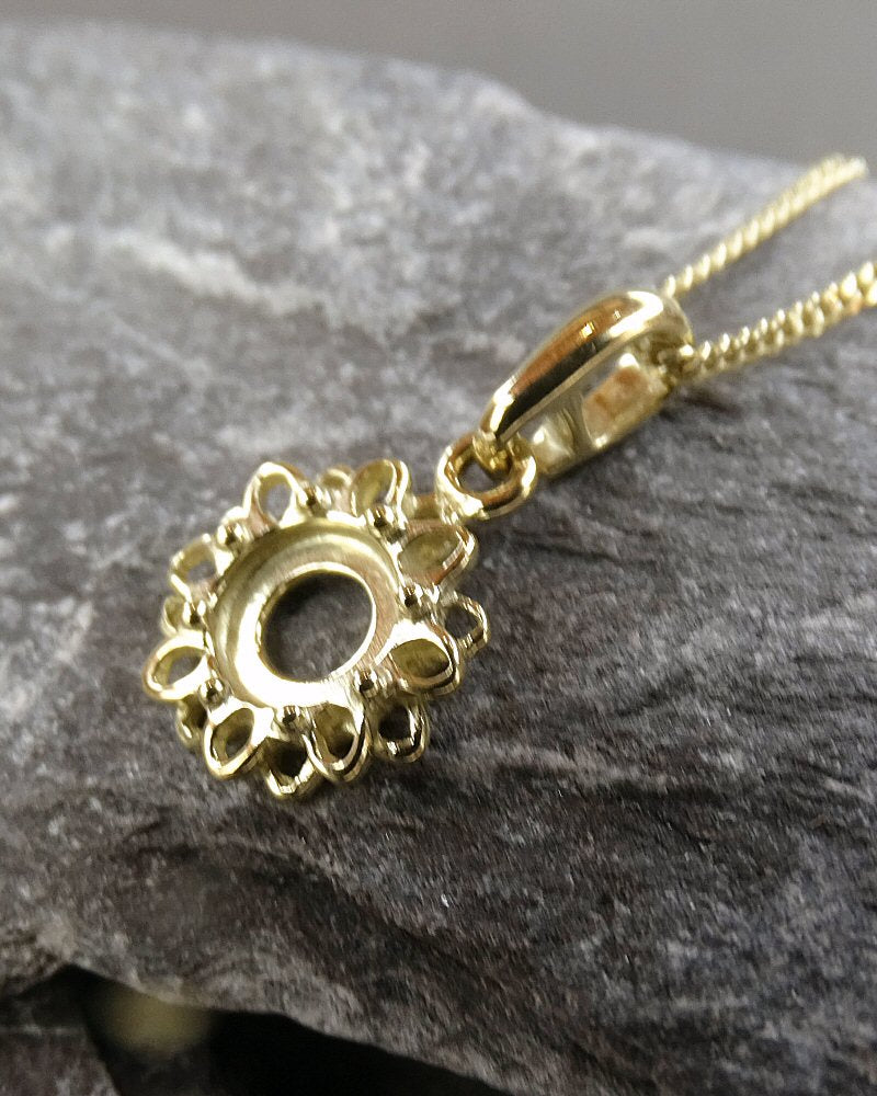 Delicate Solid Gold Pendant To Fit 6mm