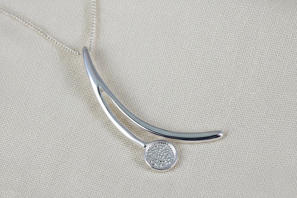 Silver Pendant Setting For A 6mm Cabochon