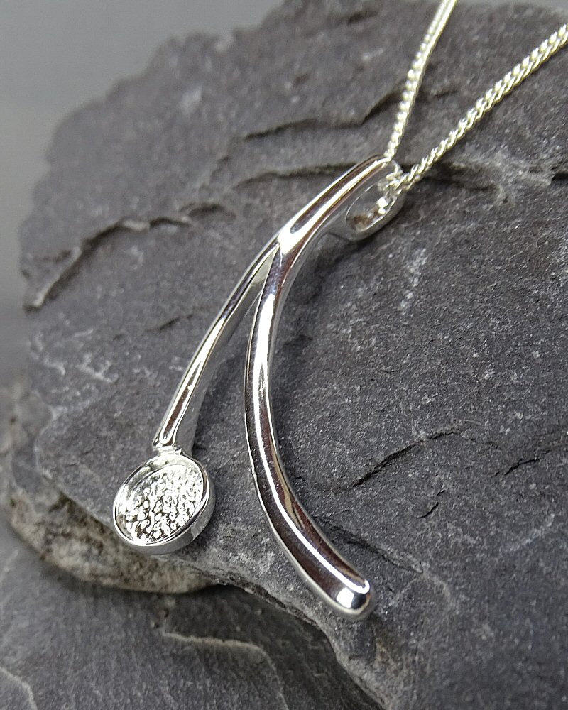 Silver Pendant Setting For A 6mm Cabochon