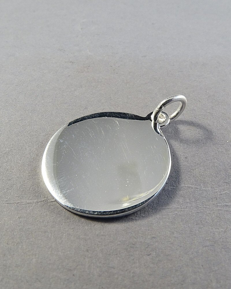 Engravable Circular silver 925 Blank For Engraving