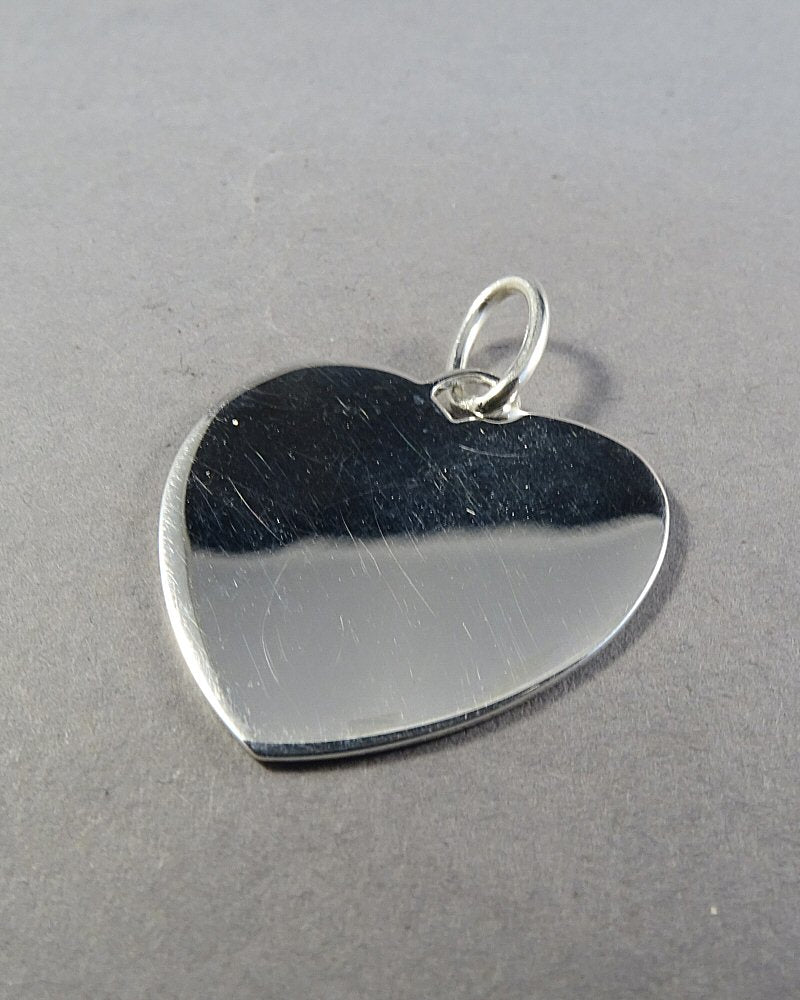 Solid Silver 925 heart Shaped Disc Suitable For Engraving