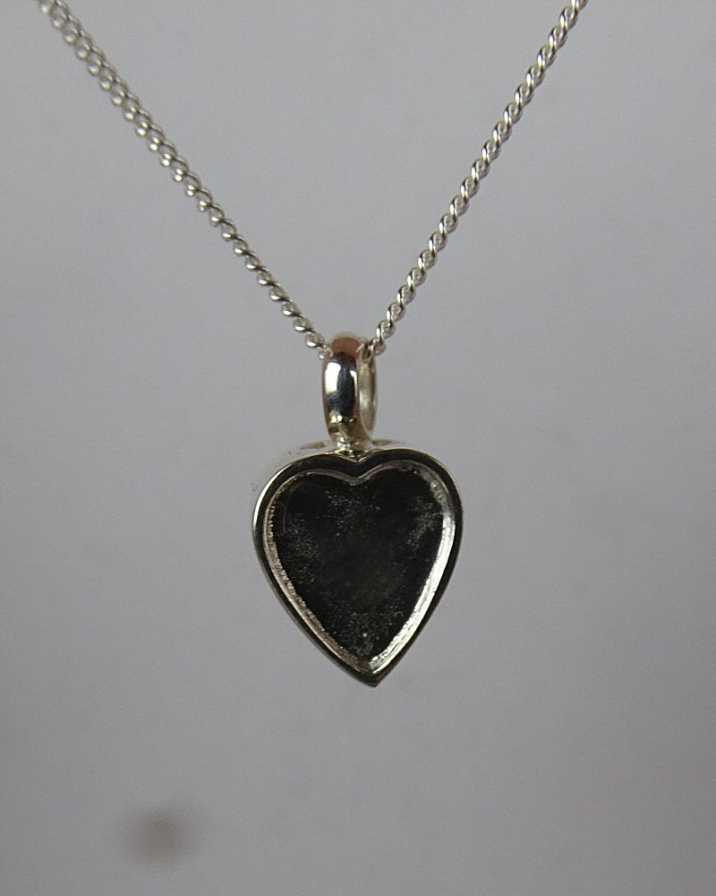Solid Silver Self Fill Ashes Pendant with Heart Top