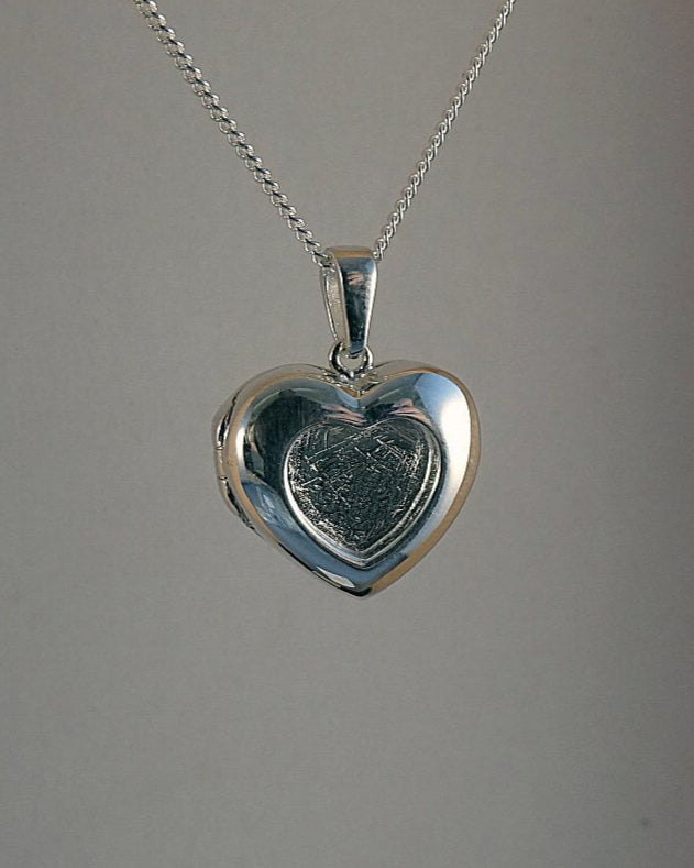 Solid Silver Heart Locket suitable for resin memorial