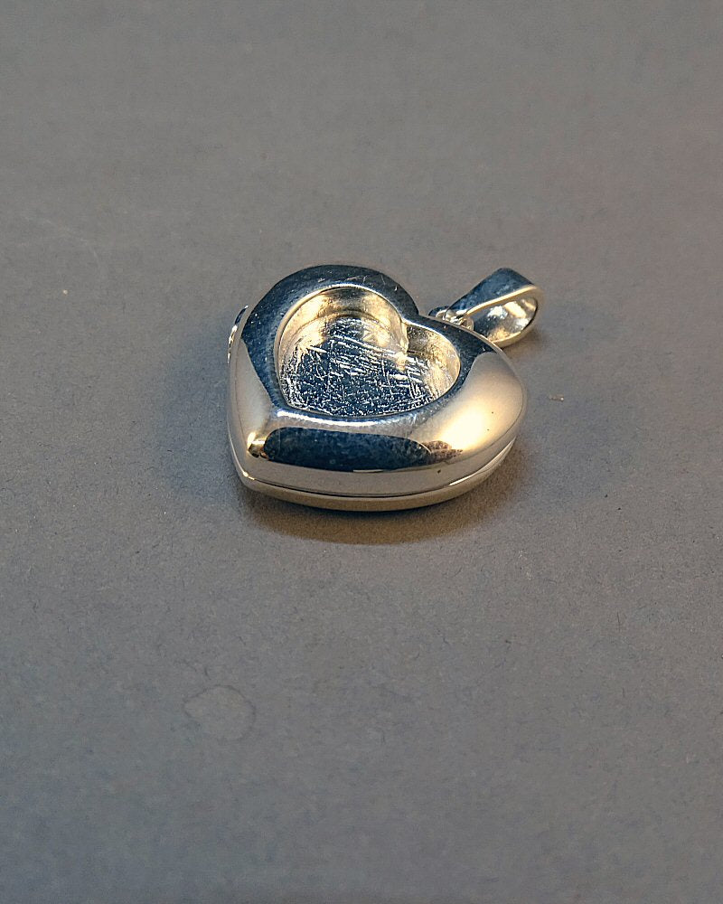 Solid Silver Heart Locket suitable for resin memorial