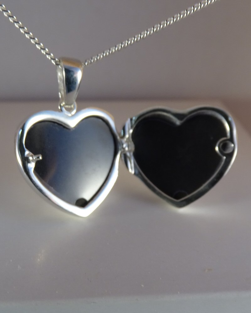 Solid Silver Heart Locket suitable for resin memorial