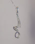 silver wavey drop pendant for cabochon