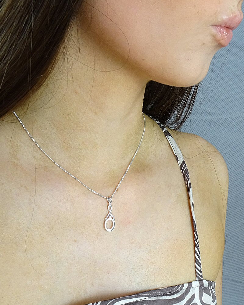 Silver Celtic Pendant Mount For Setting 10x8 Stone