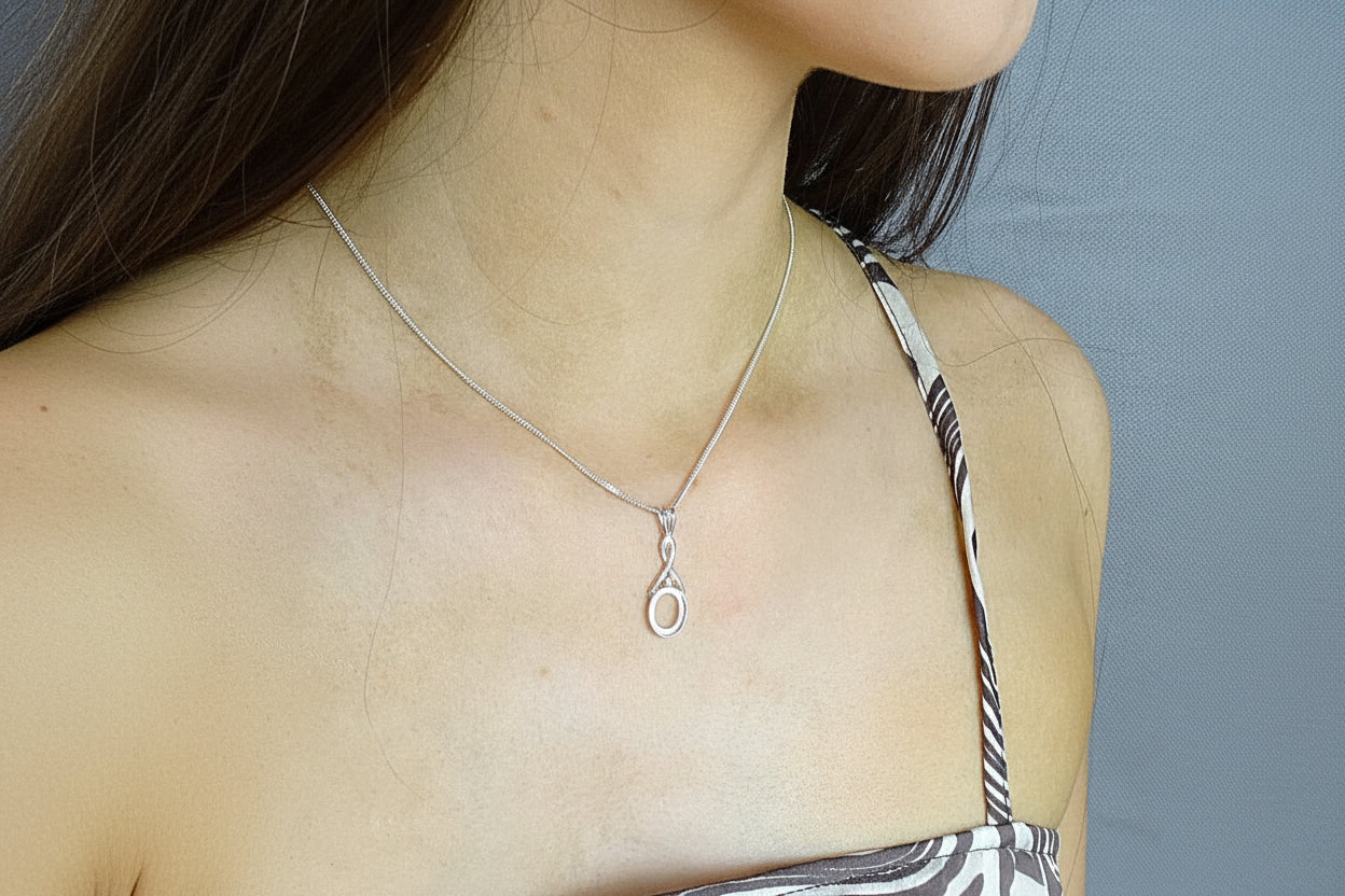 Silver Celtic Pendant Mount For Setting 10x8 Stone