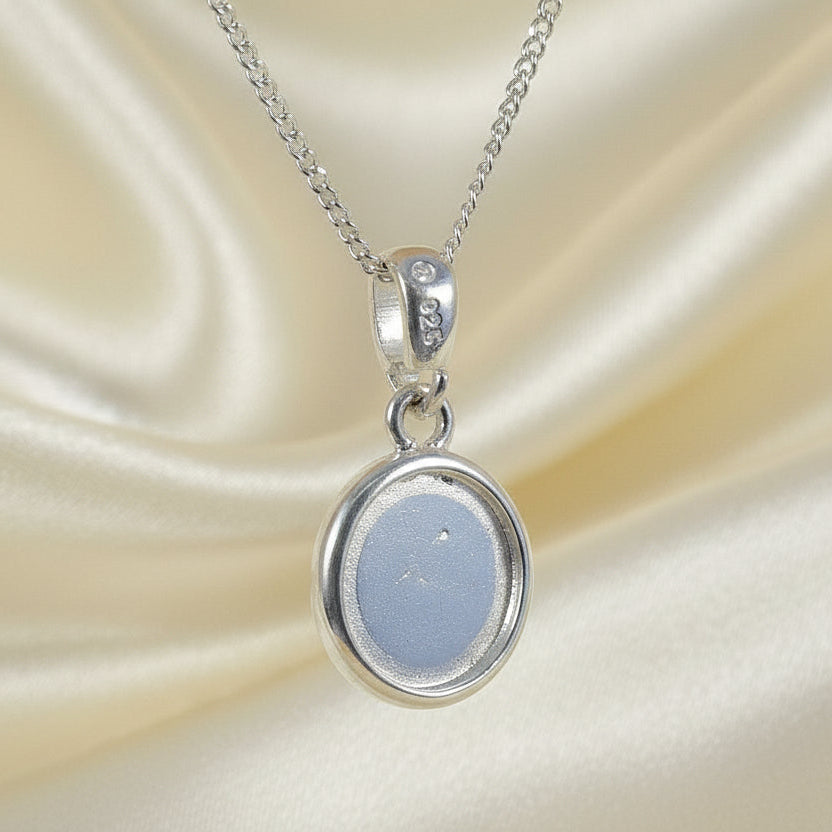 10mm silver double sided pendant mount