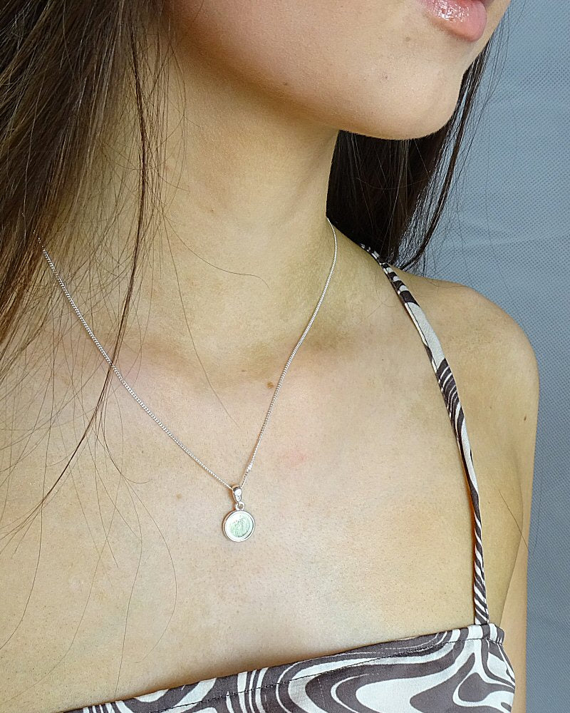 Simple Silver Double Sided Pendant For 10mm Cabochon or Resin