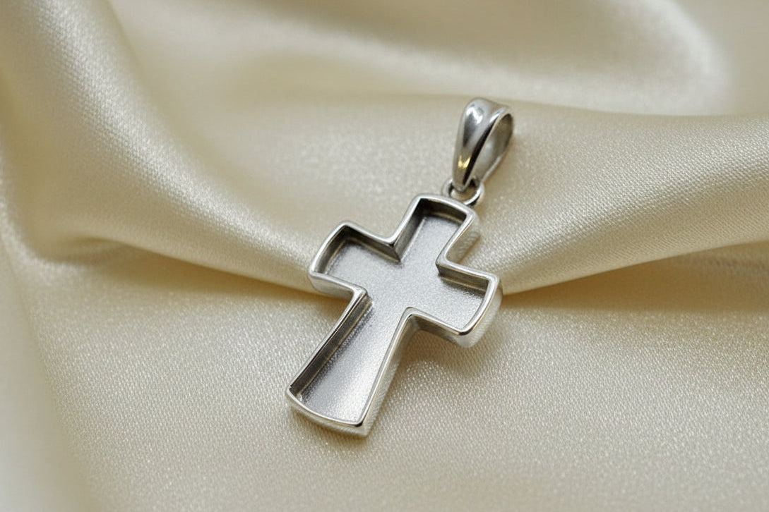 Solid Back Cross Mount Perfect for a Ashes Memorial Gift