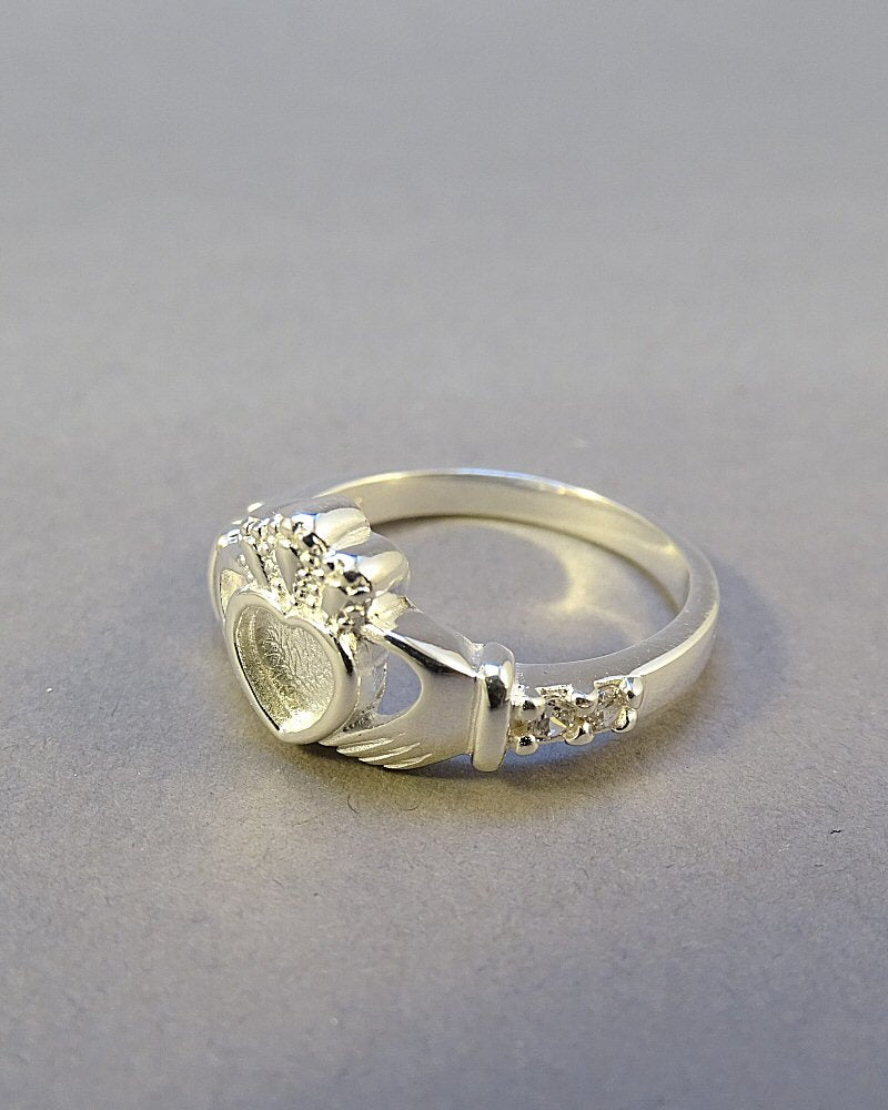 Silver 925 Claddagh Ring Suitable For Resin
