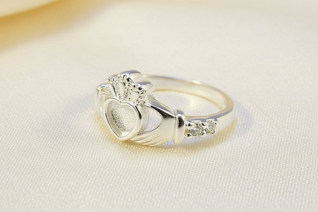 Silver 925 Claddagh Ring Suitable For Resin