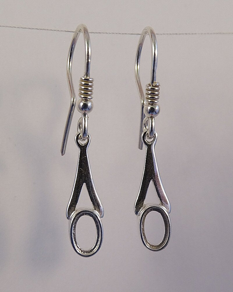 Silver Earrdrops Findings For 6x4 Stone