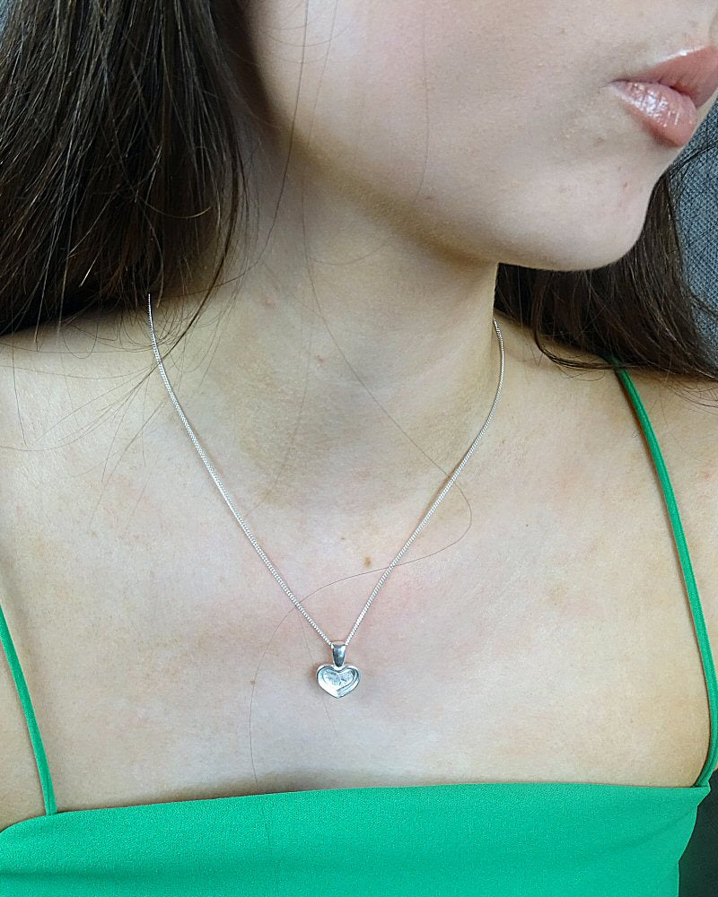 Silver Solid Back Heart Pendant Suitable For Use With Resin