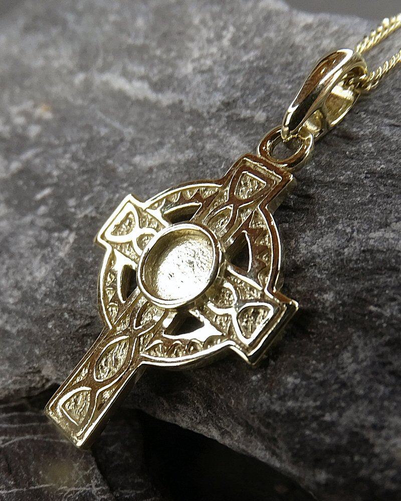 Gold Celtic Cross To Fit 5mm