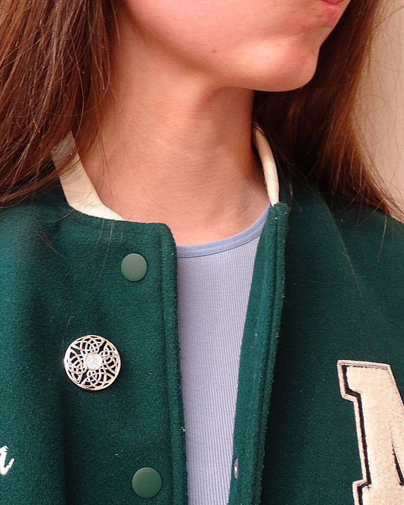 Silver Round Celtic Brooch Setting For 8mm Stone