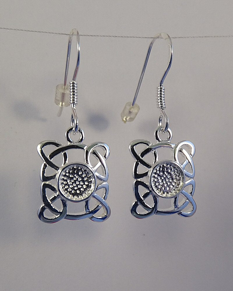 Celtic Drops Earring Castings To Fit 5mm Stone