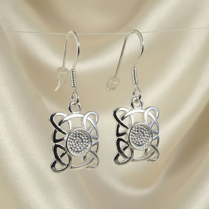 Celtic Drops Earring Castings To Fit 5mm Stone