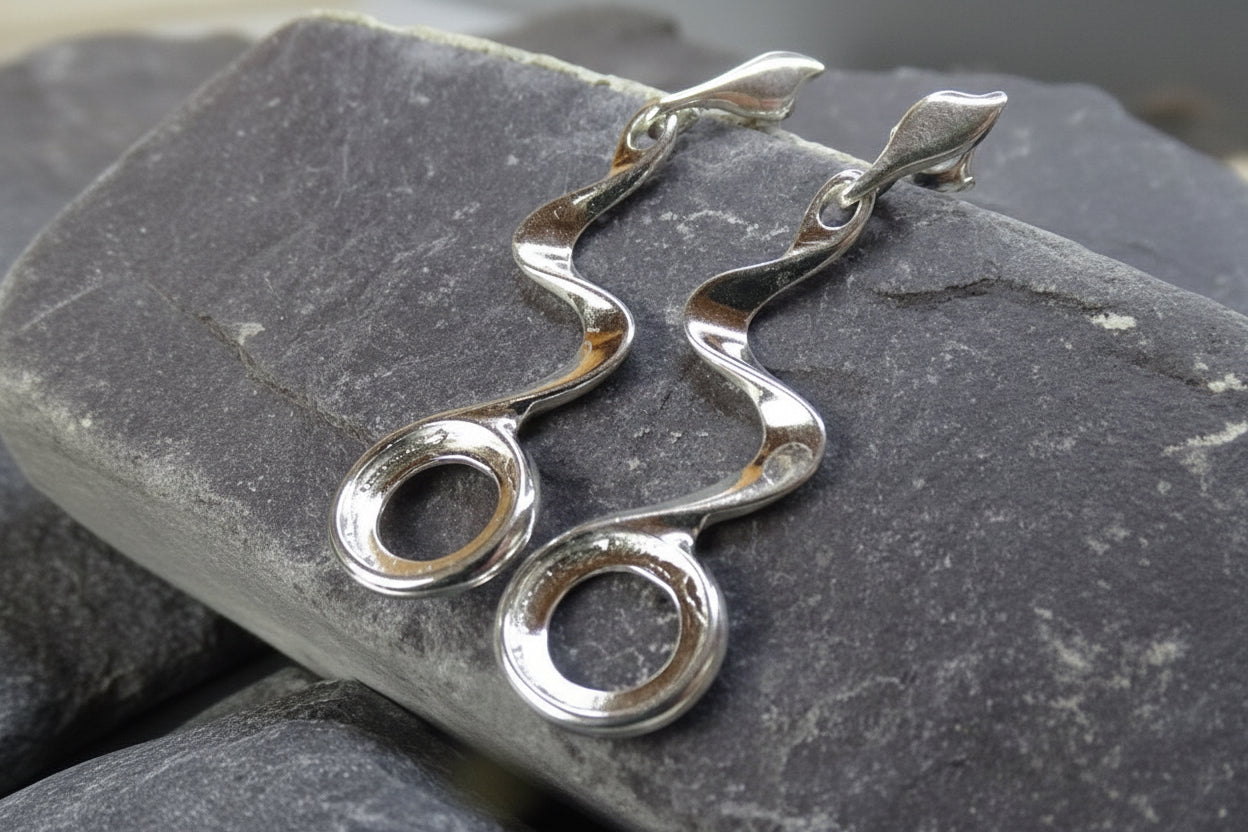 Modern Style Drop Earring Bezels For 10mm Stone