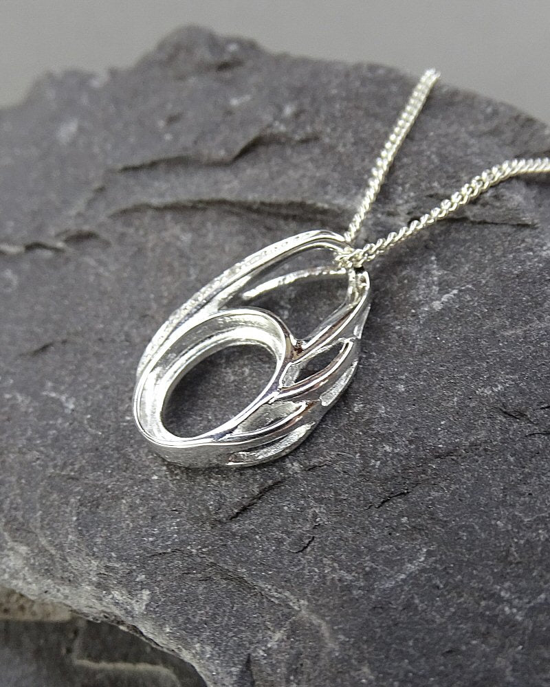 Silver 925 Pendant With cz To Fit 10x8 Cabochon