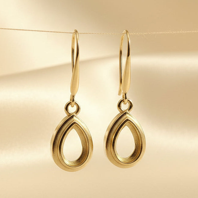 Gold Pear Drop Earrings
