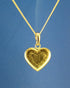 gold heart pendant for memorial ashes