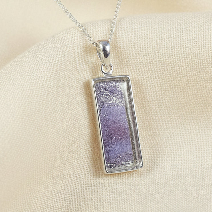 solid back silver pendant blank