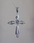 silver cross blank for cabochon
