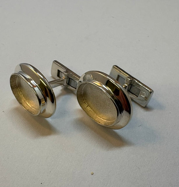 SOLID SILVER CUFFLINKS