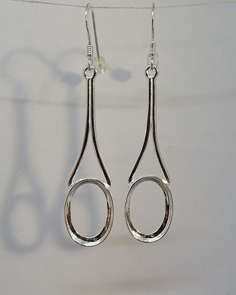 Drop Earring Bezels For 14x10 Stone