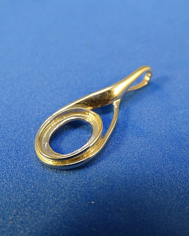 Solid Gold Pendant Mount For 10x8 Cabochon