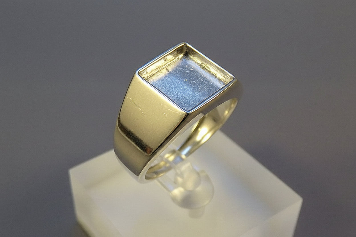 gents unset ring suitable for sones or resin
