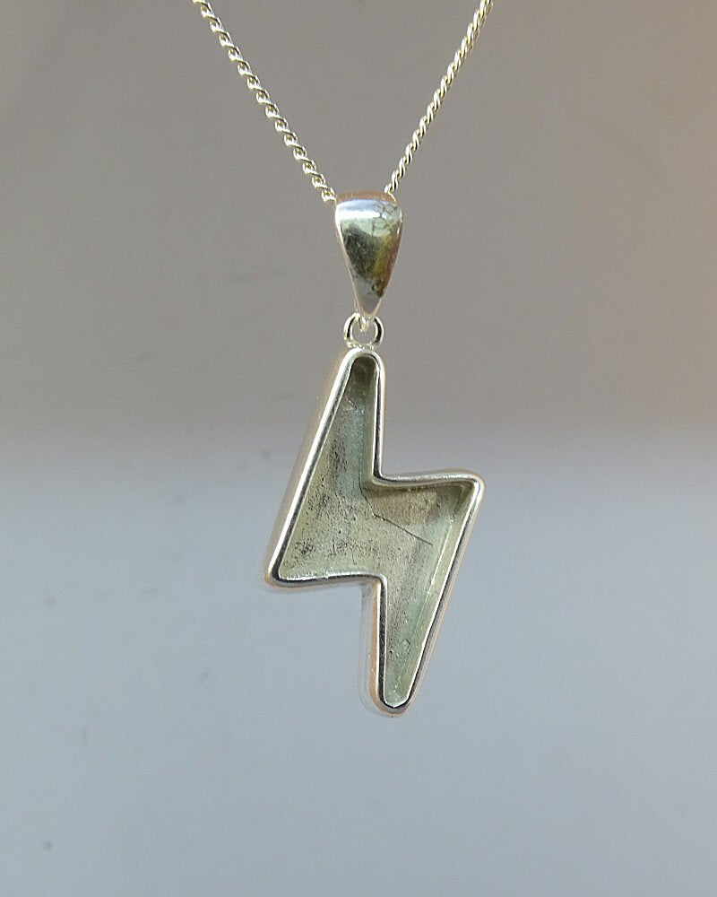 silver lightning bolt pendant