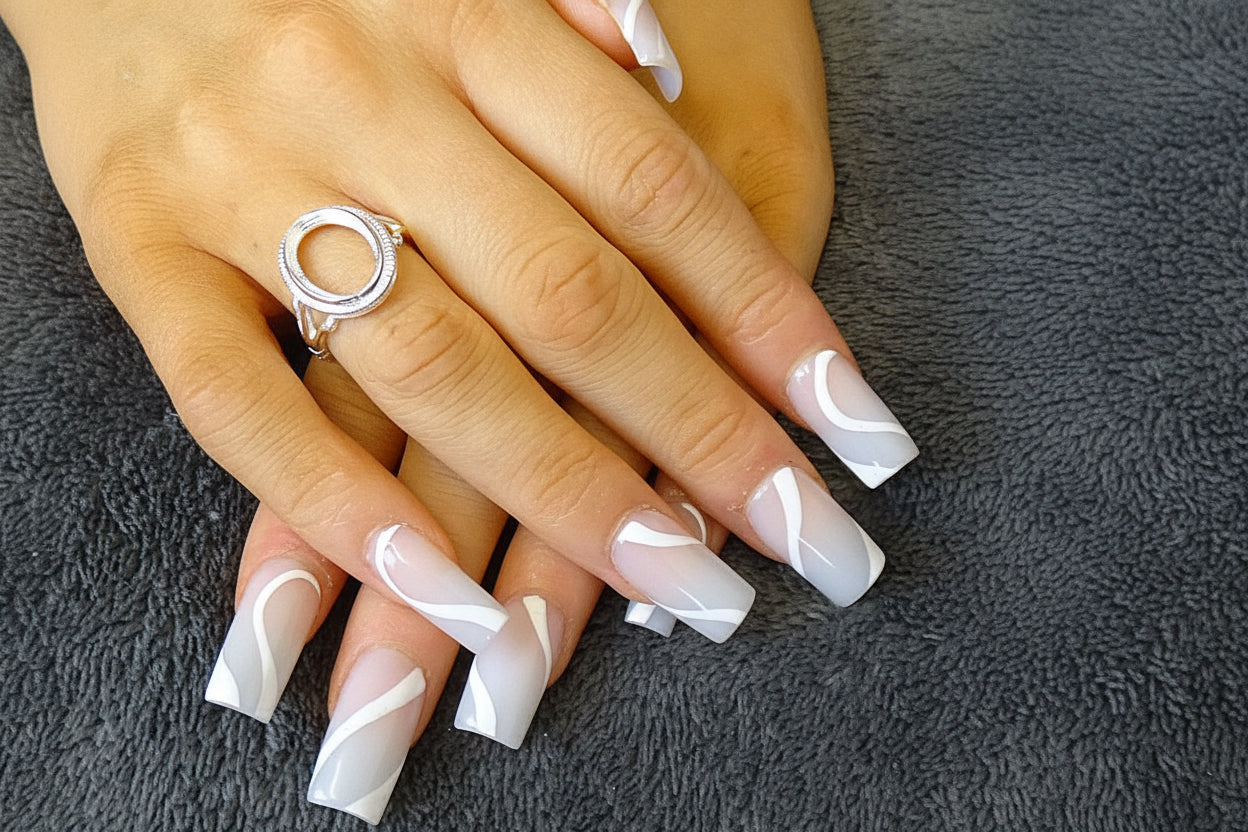 Silver Rope Edge Ring Setting for 14X10 Cabochon