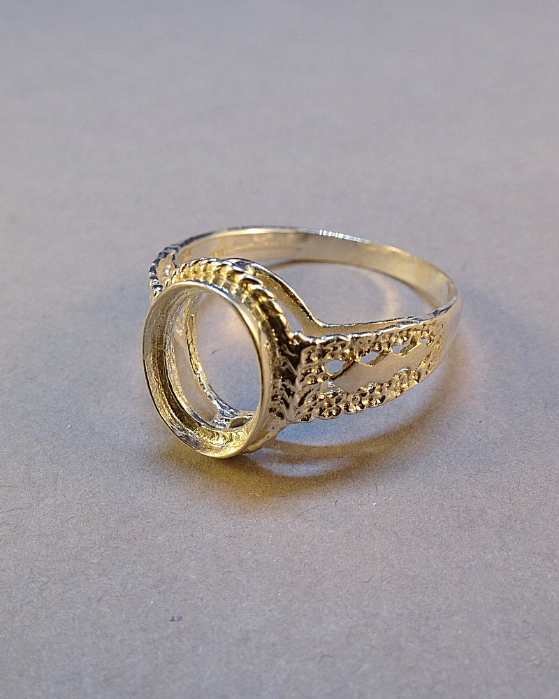 Silver Ring Finding For Setting For 10x8 Stone