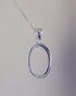 double sided silver pendant mount blank