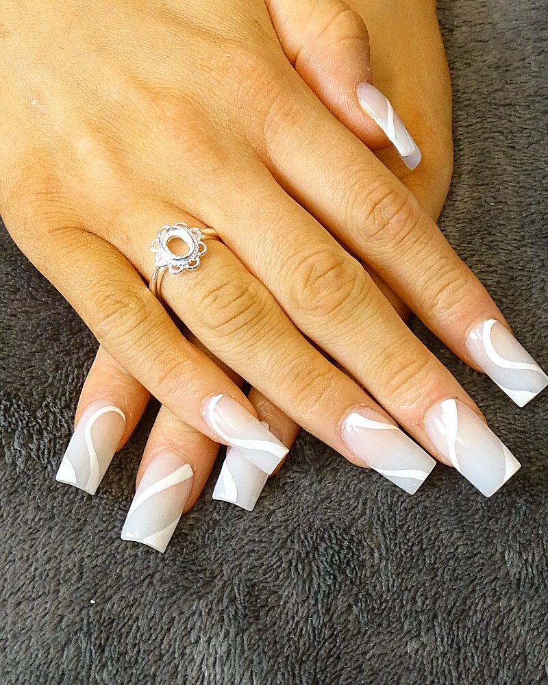 Frill Edge Silver Ring Cabochon Setting