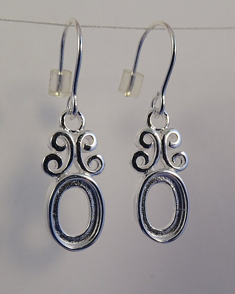 Drop Earrings Ready To Fit 8x6 Cabochons