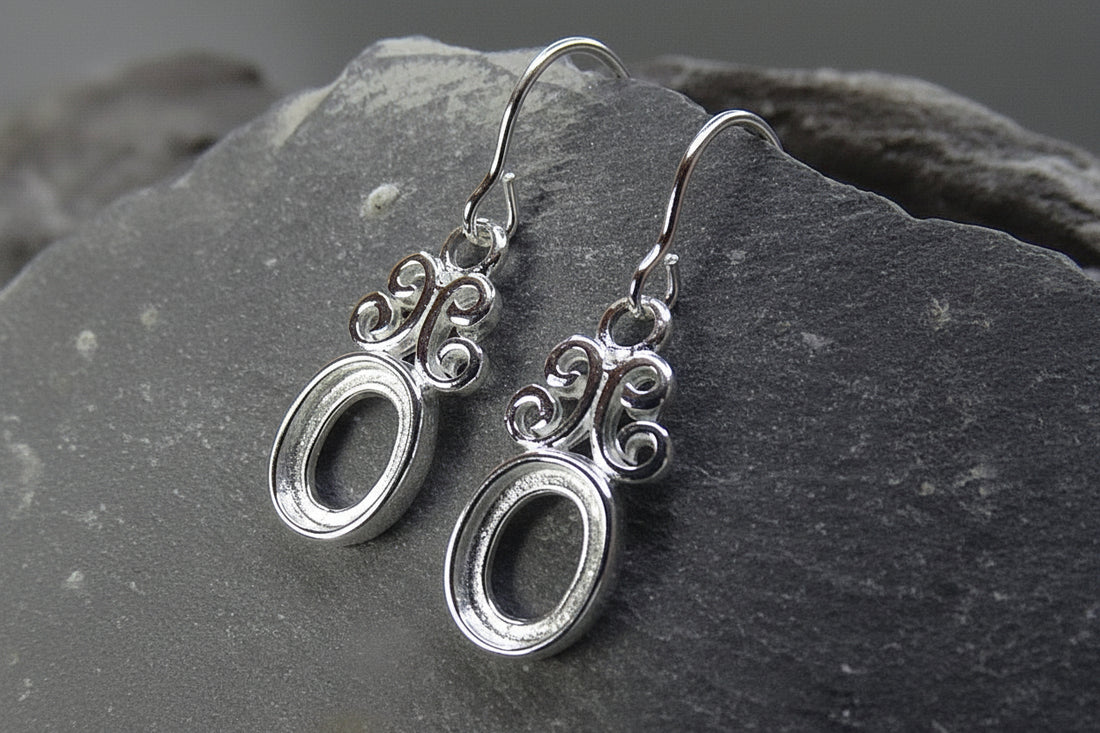 Drop Earrings Ready To Fit 8x6 Cabochons