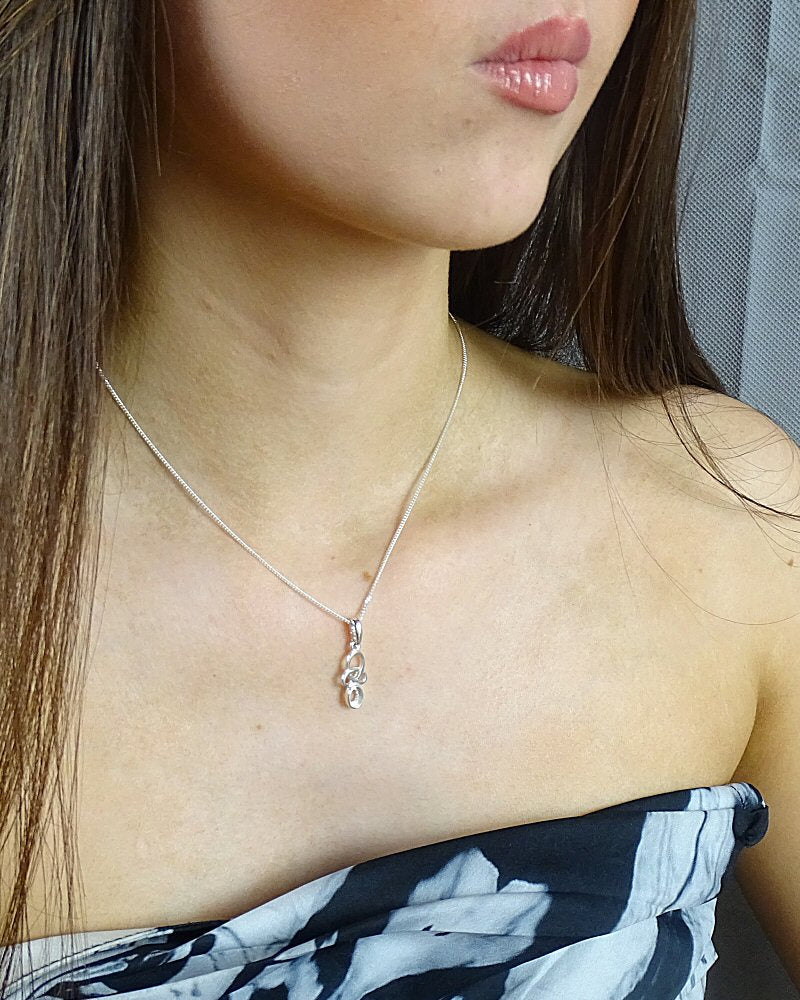 Small Silver Celtic Pendant To Mount 6x4 Stone