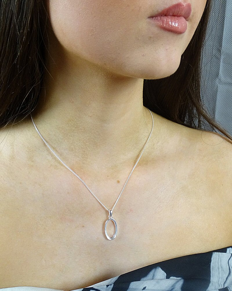 Silver 925 Plain Edge Pendant Setting