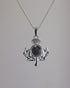 silver thistle pendant for resin or cabochon