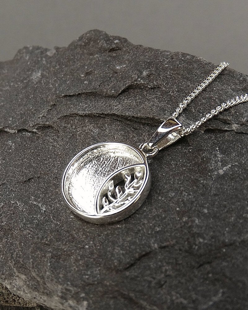 Solid Silver Pendant Suitable for Use With Resin
