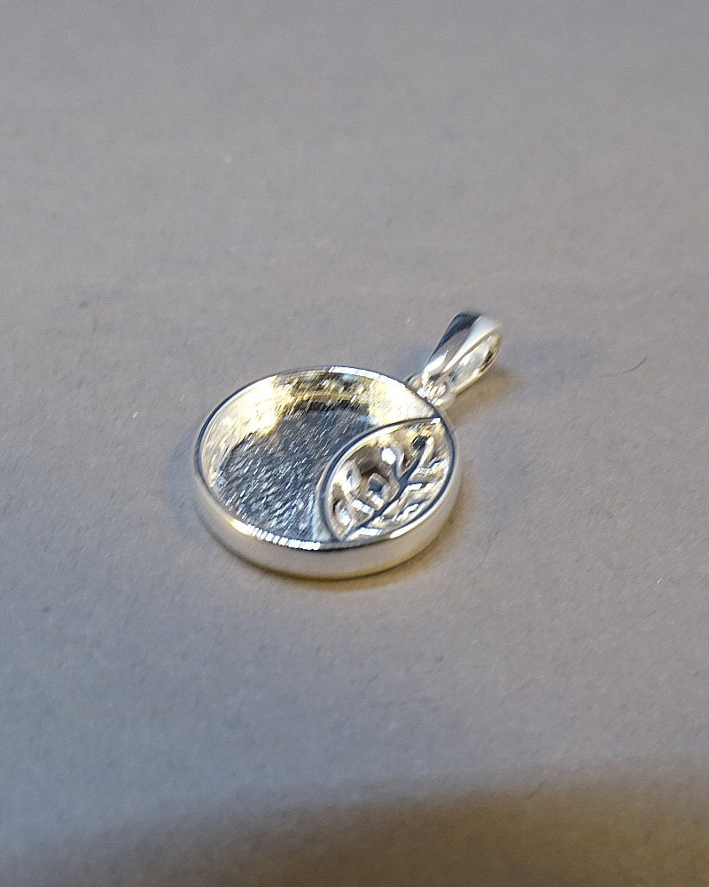 Solid Silver Pendant Suitable for Use With Resin