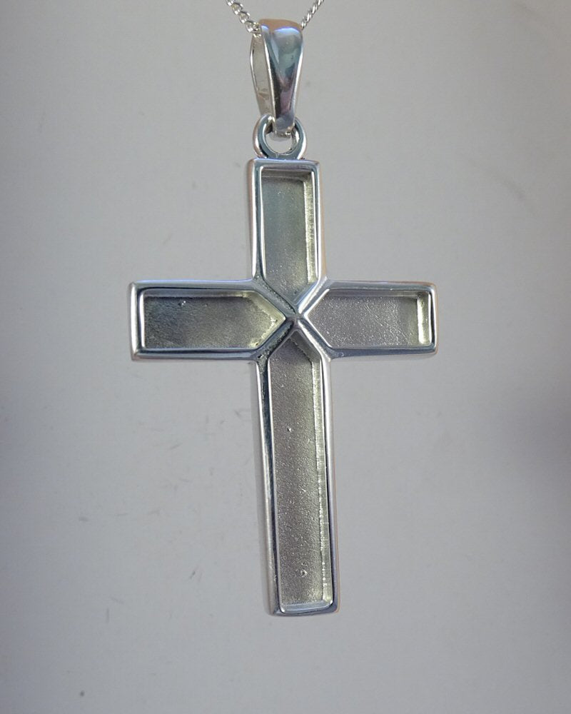 gents silver cross for resin memorial
