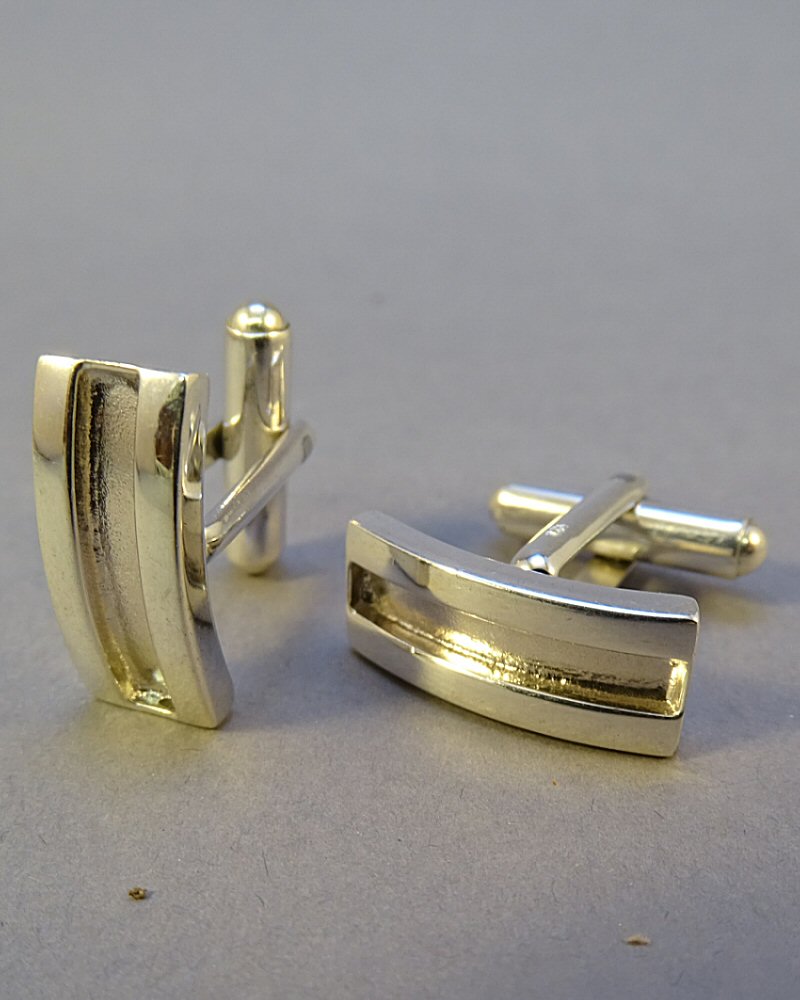 Solid Silver Cufflinks Perfect For Resin