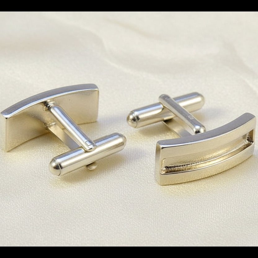 Solid Silver Cufflinks Perfect For Resin